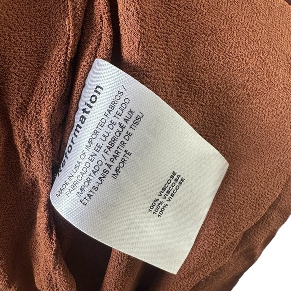 Reformation Reeds Au Lait Brown Polka Dot Midi Dress - Picture 9 of 9